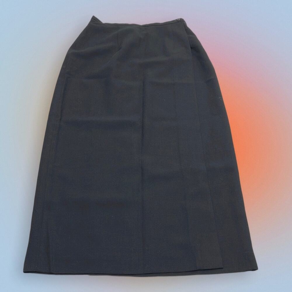 TALBOTS Women’s 8 Black Wool Long Skirt